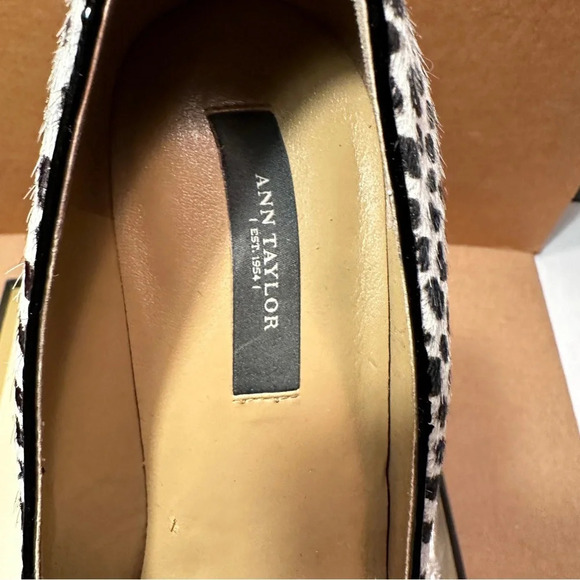 Ann Taylor Kamela Wedge Haircalf shoes in winter white, size 8. 3" heel. - Picture 11 of 14